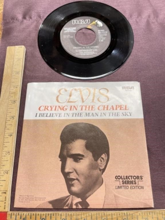 Elvis Collector series 45 record Crying in the