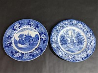 Staffordshire Liberty Blue Independence Hall Plate