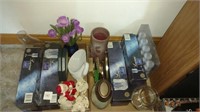 CANDLES, DECORATIVE ITEMS, VASES