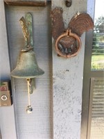 Cast Iron Bell and Rooster