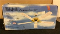 Heritage Ceiling Fan Lancaster 52” New in box