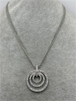 Nolan Miller Fancy Silver Tone Crystal Necklace