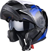 AHR Motorcycle Helmet Dual Visor Modular Flip up F