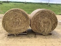 2 4'x5' Round Bales of Grass