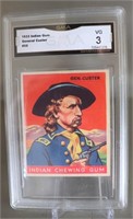Graded 1933 Indian Gum Gen Custer card