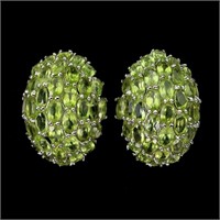 Natural Unheated Oval Peridot Earrings