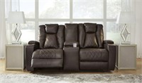 Ashley Mancin Chocolate DBL REC Love Seat