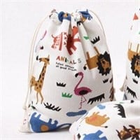 3 x Animal Drawstring Bags