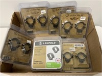 6 Pairs of Leupold Scope Rings 1" 1- Extra High, 2