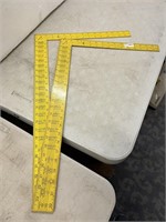 Set of two rafter framing rulers