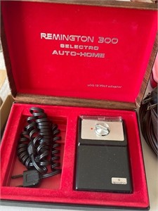 Vintage Remington & Gillette razor sets. Living ro