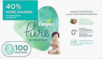 Pampers Diapers Size 3, 100 Count - Pure