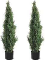2 Pack Artificial Cypress Topiary Tree,Artificial