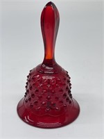 Vintage Red Hobnail Glass Bell