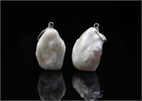 Large baroque pearl earrings