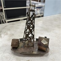 Copper Sculpture of Oil Drill