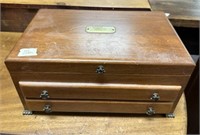 Vintage Mahogany Jewelry Box
