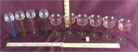 Vintage Crystal Grape Vine Wine Glasses