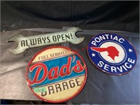 Pontiac & Dads Garage Sign