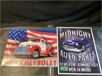 Auto Parts & Chevrolet metal Signs