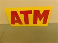 ATM Plastic sign 12X24