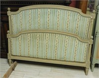 Louis XVI Style Ceruse Wood Upholstered Bed.