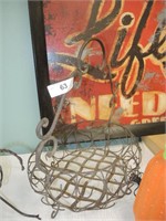 WROUGHT IRON BASKET