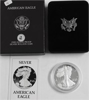 1986 PROOF SILVER EAGLE W BOX PAPERS