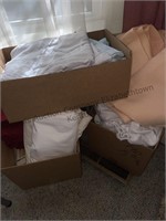 3Box of  assorted bed linens unknown sizes