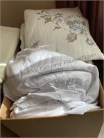 2 box lot of bed linens unknown sizes