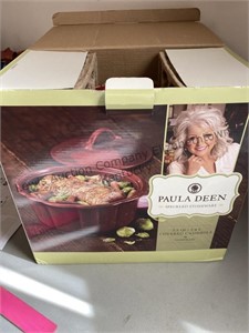Paula Deen 2.5 qt speckled stoneware covered