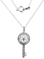 Antique Skeleton Key Diamond Necklace