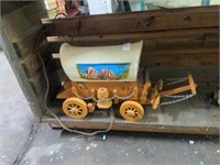 Wooden conastoga wagon lamp