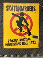 Skate Boarders Tin Sign