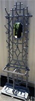Faux bamboo cast metal hall tree 24"x 76"