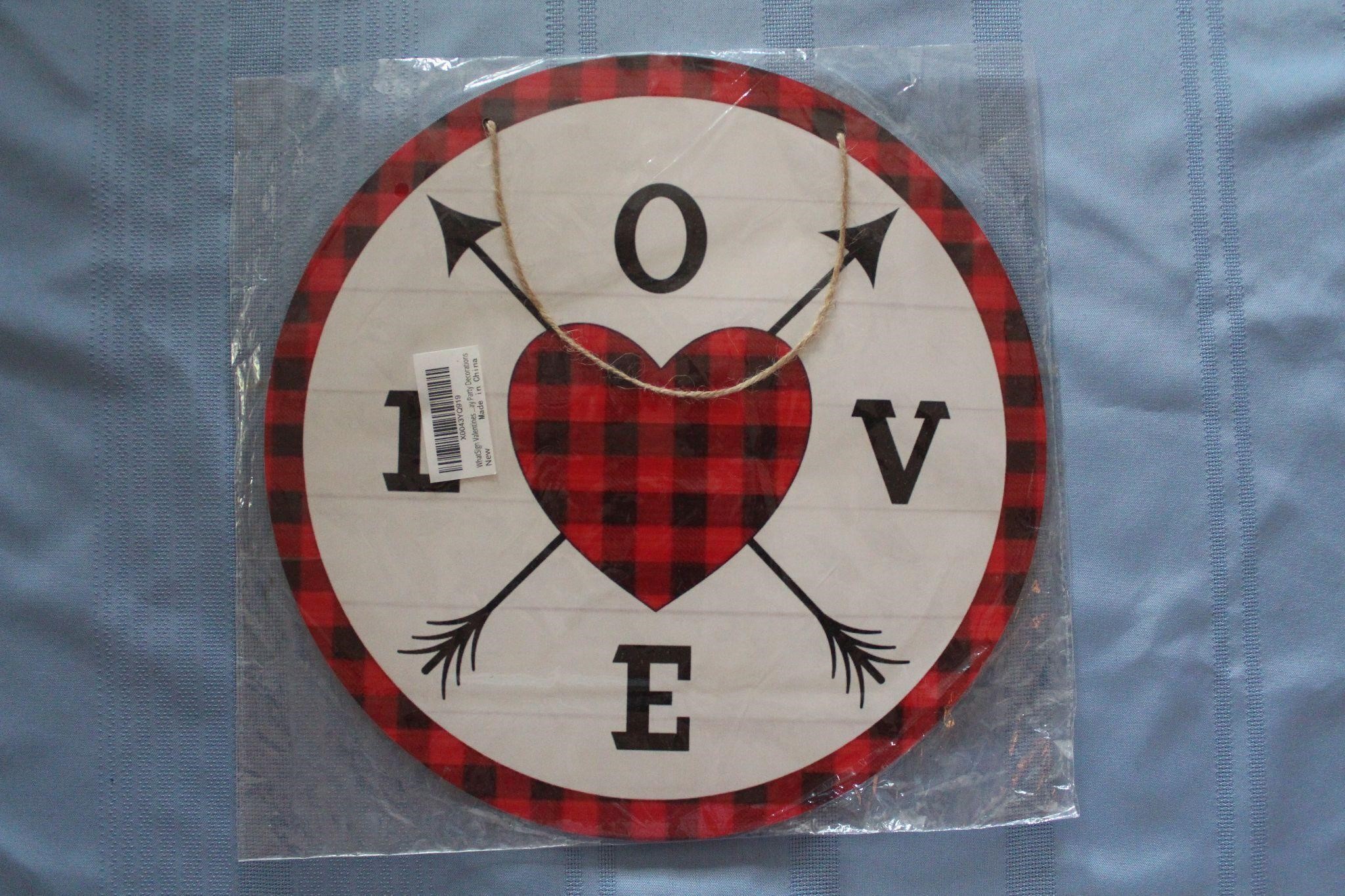 Wooden Valentine's Day Sign