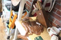 ROOSTER DECORATION (REPAIRED) - KNIFE BLOCK