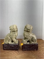 Carved Foo Dog figures