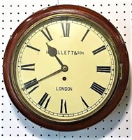 19th Century British 8 Day Fusee Railway Clock