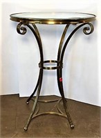 Brass Ball and Claw Foot Accent Table with