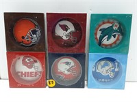 6 NEW MISC NFL DRINK COASTERS