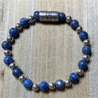 STERLING SILVER LAPIS BRACELET