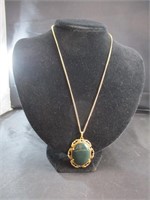 Chain w/ Gold Fill & Stone Pendant