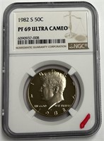 1982-S PF 69 Ultra Cameo Kennedy Half Dollar