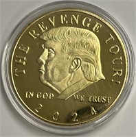 Trump 2024 The Revenge Tour Gold Colored Coin!