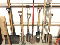 Lot of Assorted Long Handled Gardening Tools