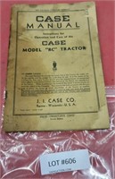 VTG CASE "RC" TRACTOR MANUAL