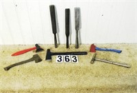 8 – Assorted mini primitive/tools/toys, G-Vg: