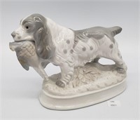 Price Products Ceramic Setter Dog w Bird Figurine