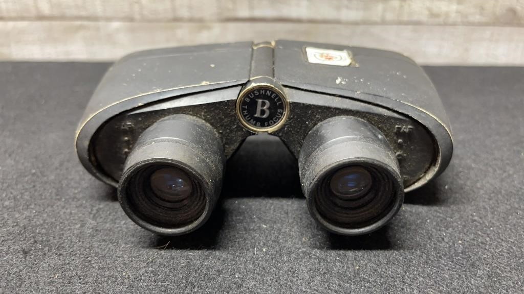 Vintage 1970's Bushnell Thumb Control Binoculars